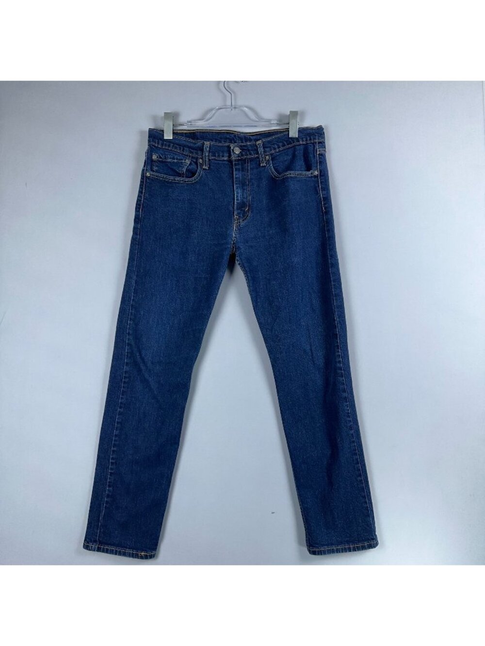 Levis 502 Regular Taper Jeans Mens Size 34x32 Mid Rise Blue WaterLess Stretch